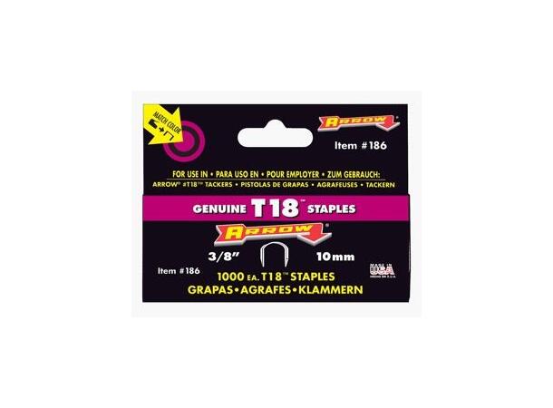 Stifter til T18 - 10mm - blank - 1000stk Arrow